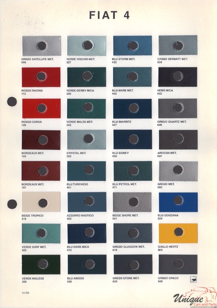 1995-2001 Fiat Paint Charts Octoral 4